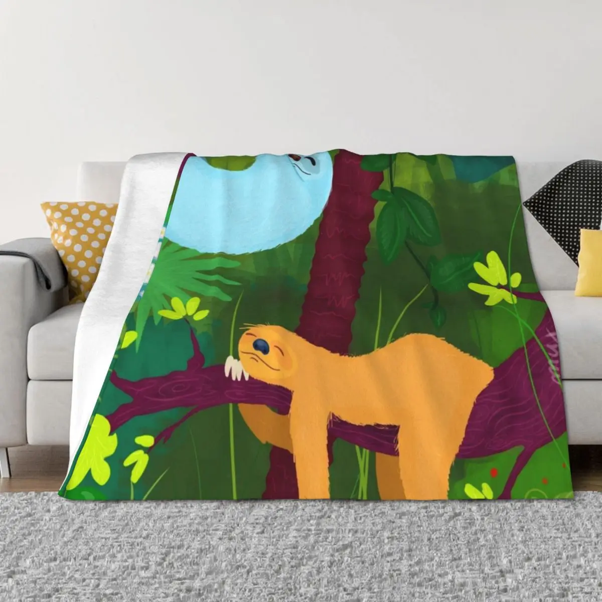 

The nap time 2 Throw Blanket Sofa Soft Plaid Cute Blankets