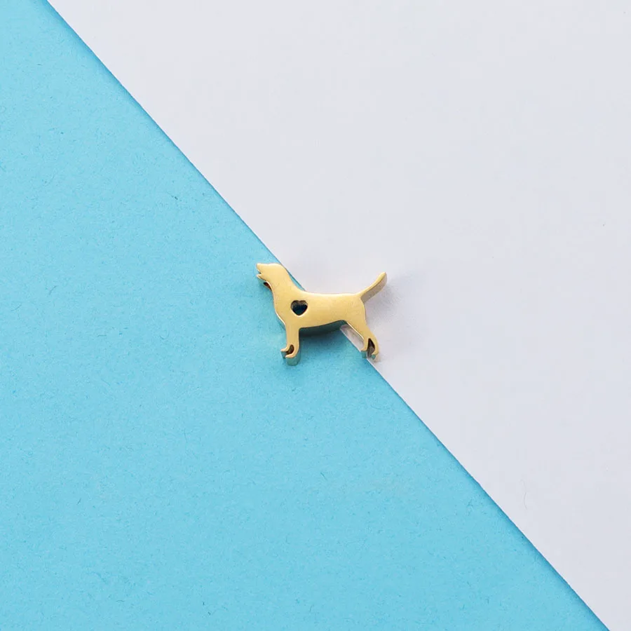 

30pc Stainless steel dog jewelry accessories laser cutting love dog pendant DIY necklace wholesale