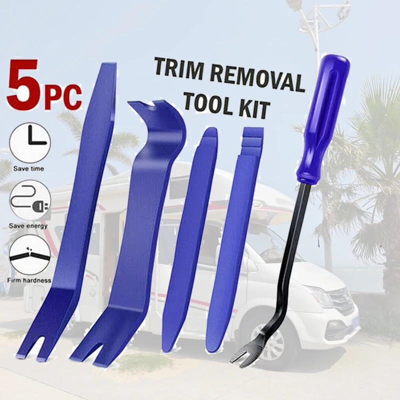 

5PCS/Set Car Dismantle Tools Kit Auto Door Clip Panel Trim Radio Dash Audio Removal Installer Kit For Automobile Hand Tool