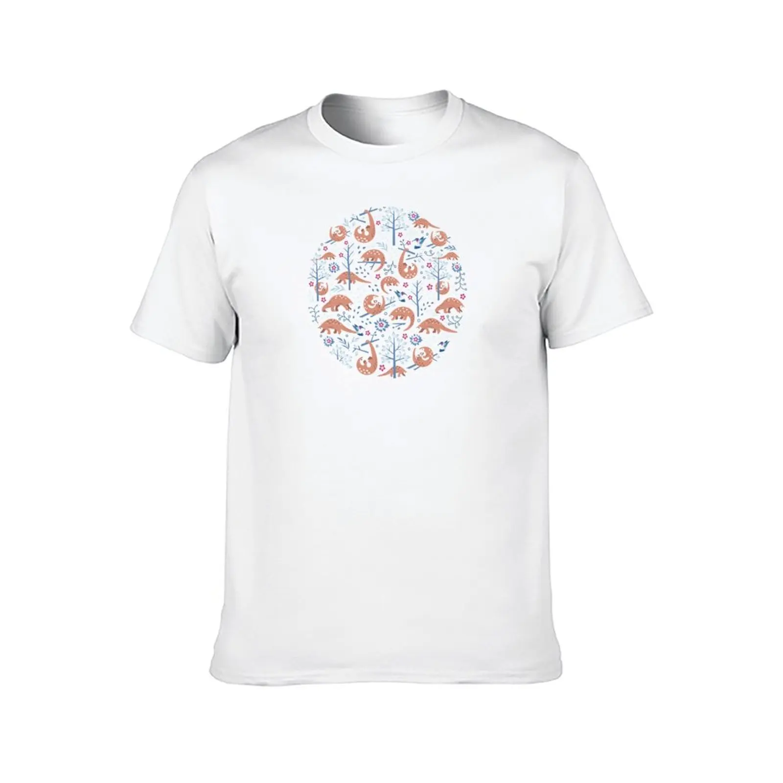 Cute Pangolin Pattern - Forest Pattern T-Shirt printed t shirts for man t shirts for man graphic tees T-Shirt