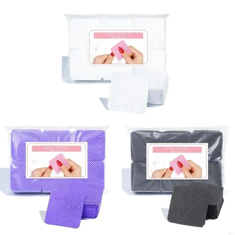300pcs อะคริลิคเจลน้ำยาล้างผ้าเช็ดทำความสะอาดเล็บแผ่นโปแลนด์เล็บเช็ดผ้าสำรึก