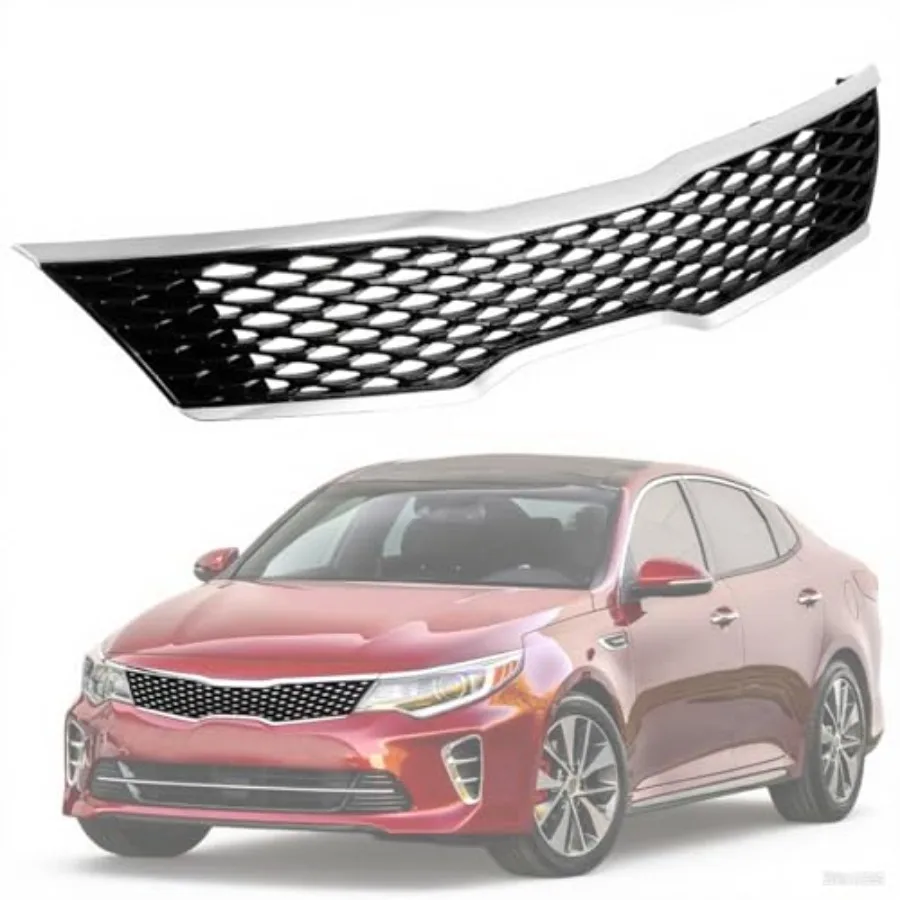 

Front Upper Bumper Grille Radiator Grill Compatible with 2016 2017 2018 Kia K5 SX/SXL
