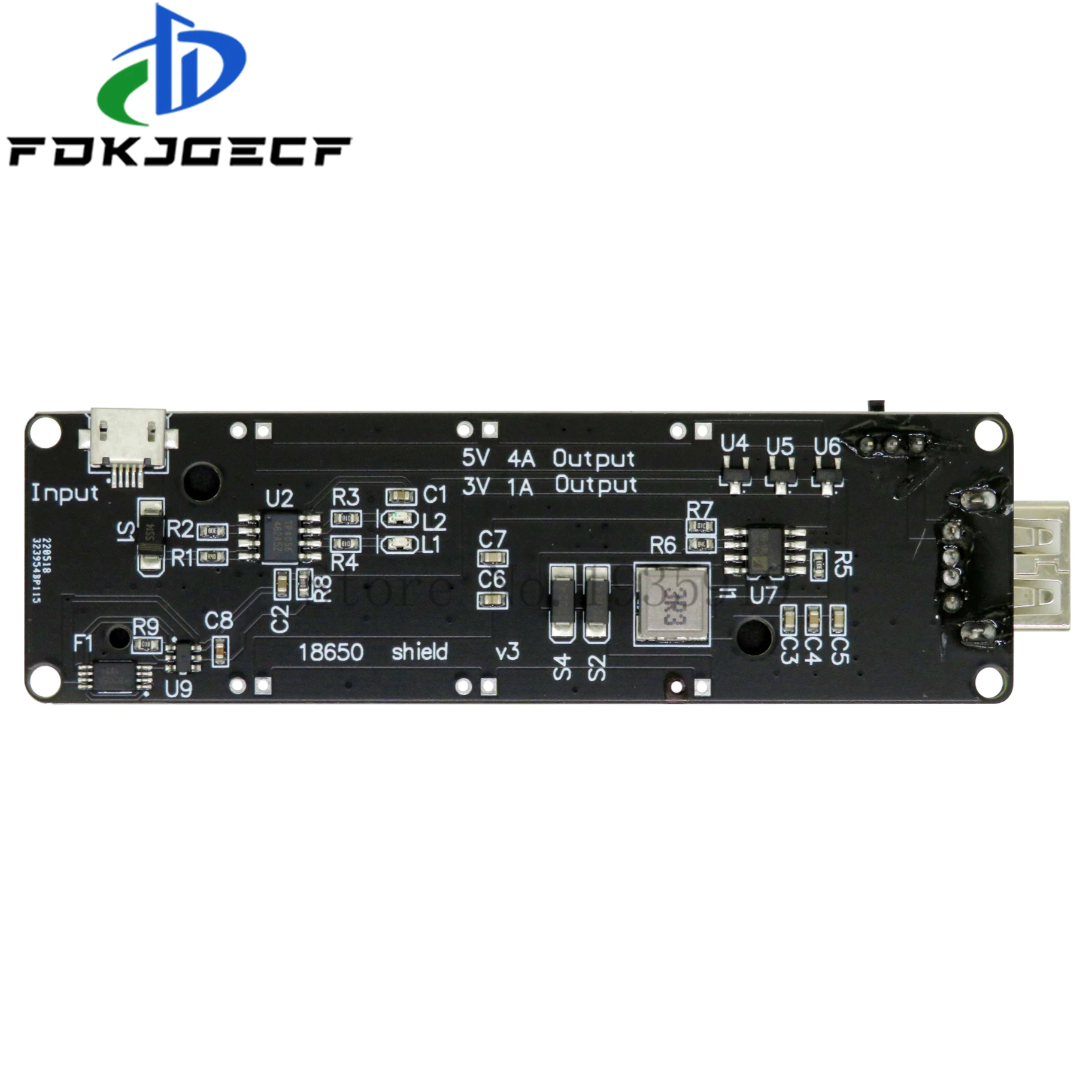 Picture 5: ESP32 ESP32S For Wemos For Raspberry Pi 18650 Battery Charge Shield Board V3 Micro USB Port Type-A USB 0.5A For Arduino Charge