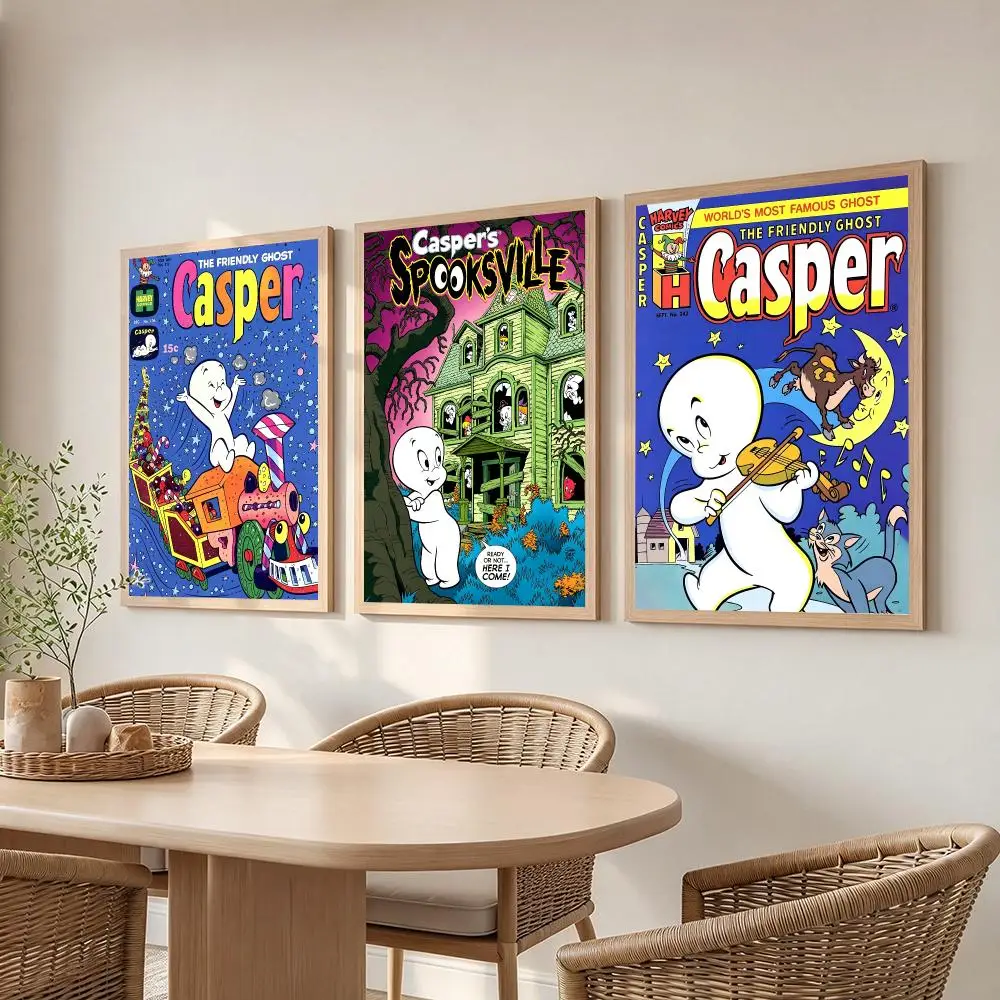 movie Casper The Friendly Ghost Poster Poster HD Frameless Creamy Style Home Decor Wall Art for Living Room Bedroom Gift