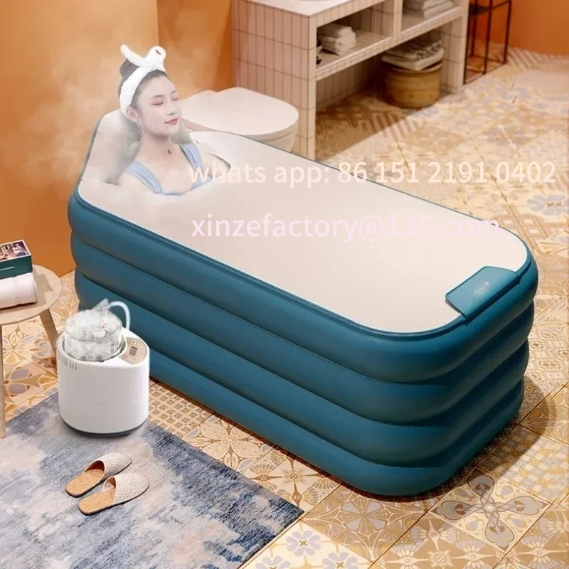 Customizable Full Body Spa Home, Inflatable Bathtubs Dormitory Bidet, Bath Barrel Outdoor Travel, Camping Adult Tub Bathroom Fol