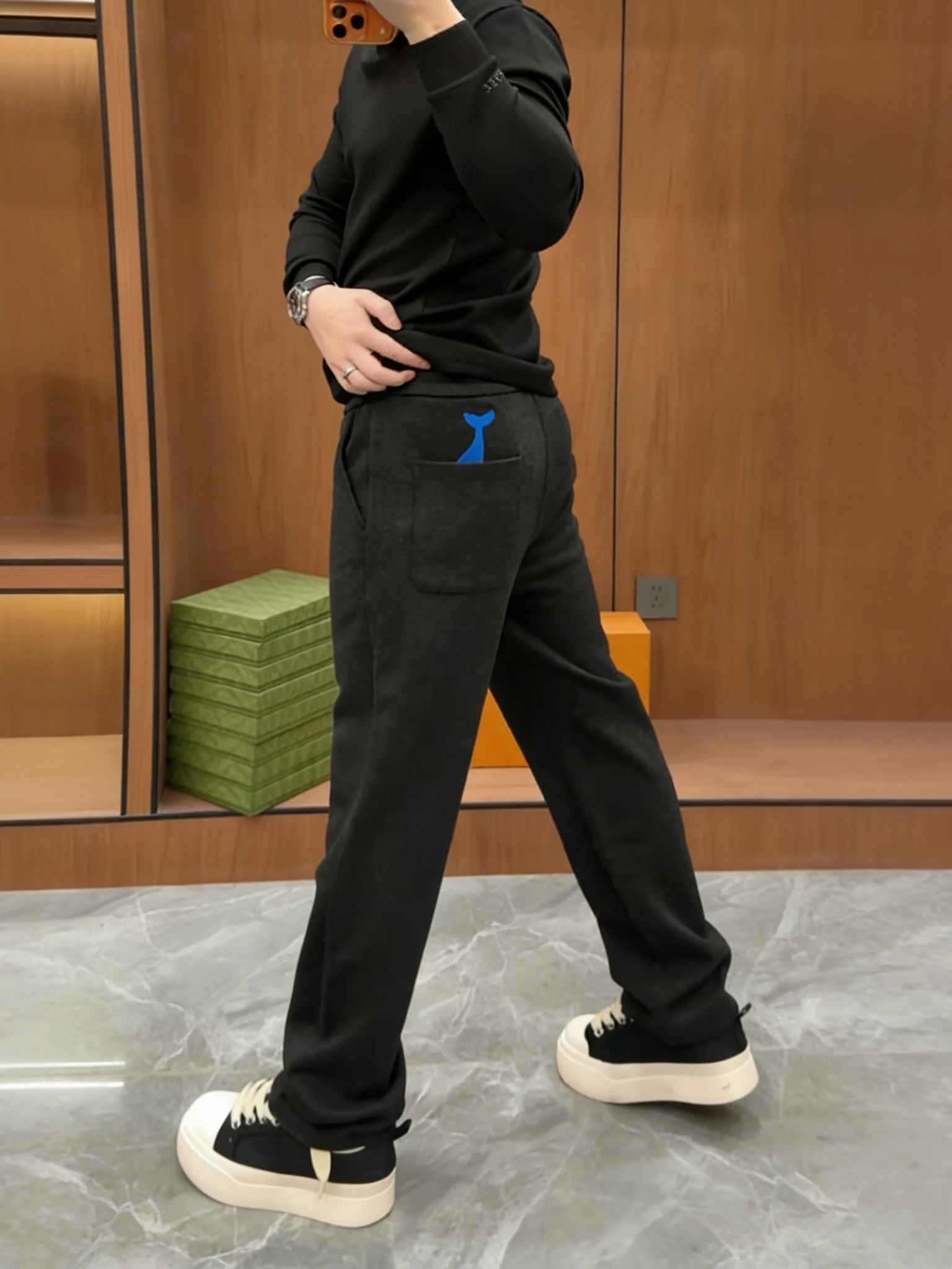 

Men's Acetate Wool Casual Pants Straight Leg Ele Match All Autumn Winter Wes Embroidery Comfortable Warm Polyester 30%...