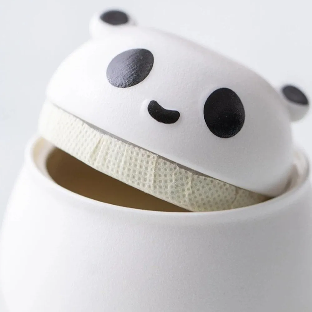 

Cartoon Panda Tea Set Cute with Three Cups Ceramic Teapot with Storage Bag Anti Heat Hand Grip Tea Making Equipment