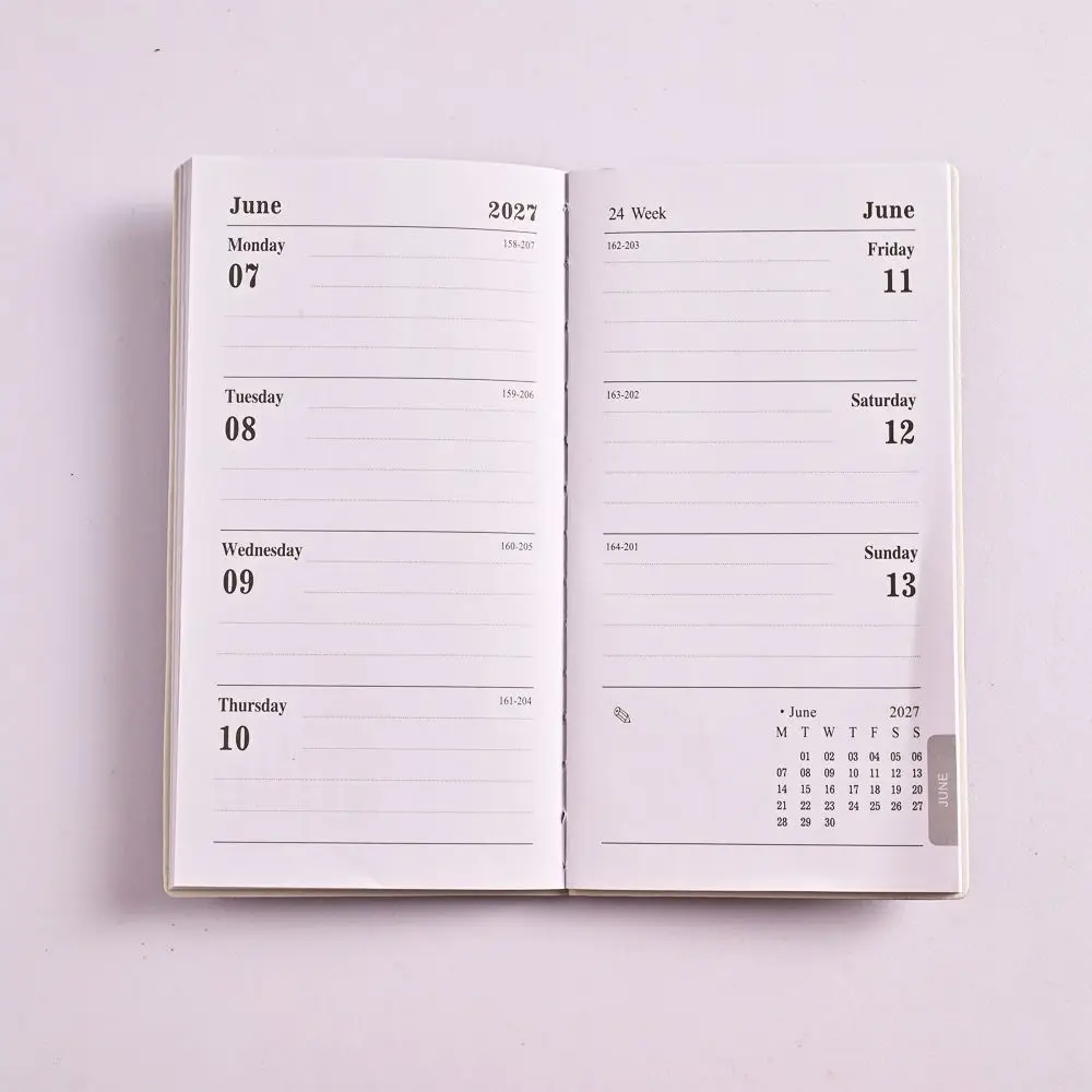 New A6 2027 Agenda Book English Mini Pocket Diary Weekly Planner To Do List English Notepad Students