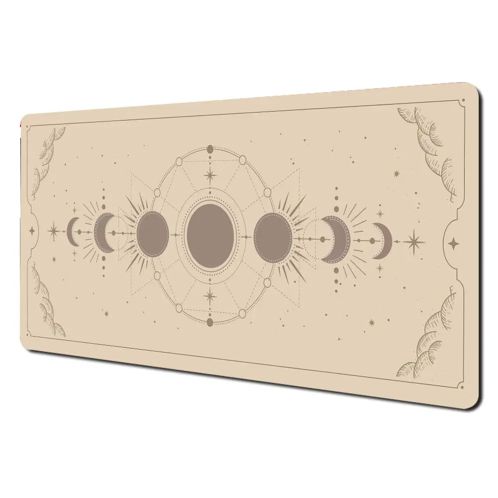 

Коврик для мыши с желтой звездой и луной, настольная подушка, большой игровой нескользящий офисный аксессуар, коврик для ноутбука, планшета, мини-ПК, игровой коврик