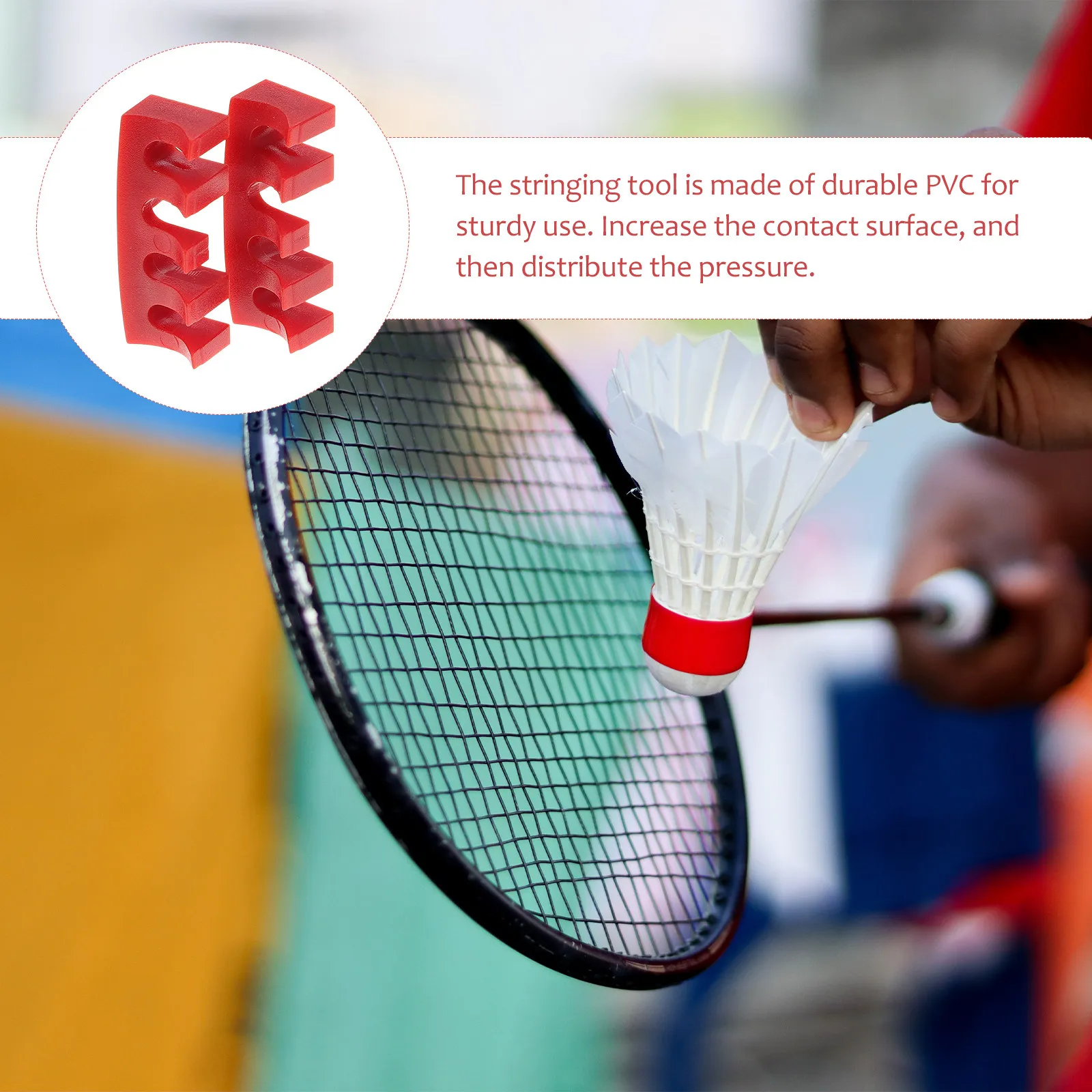 

2Pcs Badminton Racket Load Spreader Racket Stringing Machine Adapter Prevents Cracking during High Tension Stringing Pressure