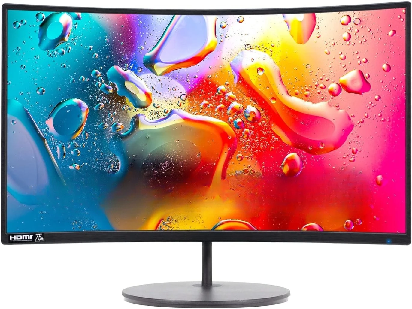 شاشة ألعاب منحنية مقاس 24 بوصة بدقة 1080 بكسل R1500 98% sRGB HDMI x2 VGA مكبرات صوت مدمجة، آلة تثبيت على الحائط VESA باللون الأسود · تخفيضات كبيرة