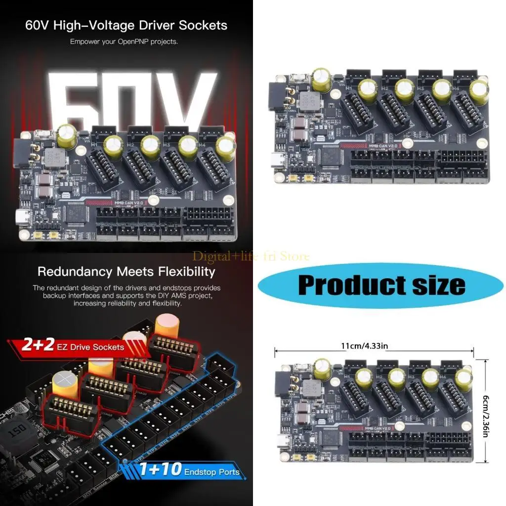 

E06D Printer MMB CAN V1.0 ERCF Control Board CAN BUS 2+EZ Driver for Klipper Voron