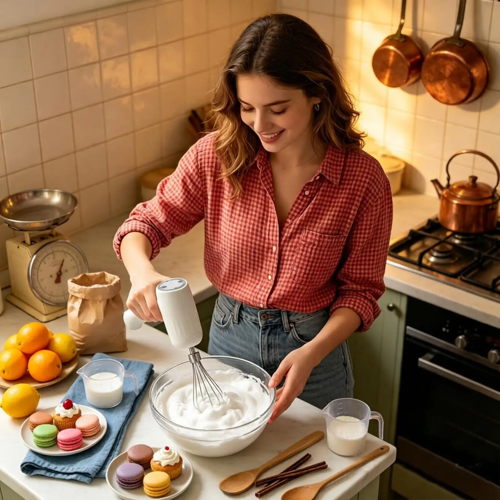 Electric Egg Beater Stainless Steel USB Rechargeable 3 Speed Electric Hand Mixer Beaters For Home Party Baking Cooking Cakes