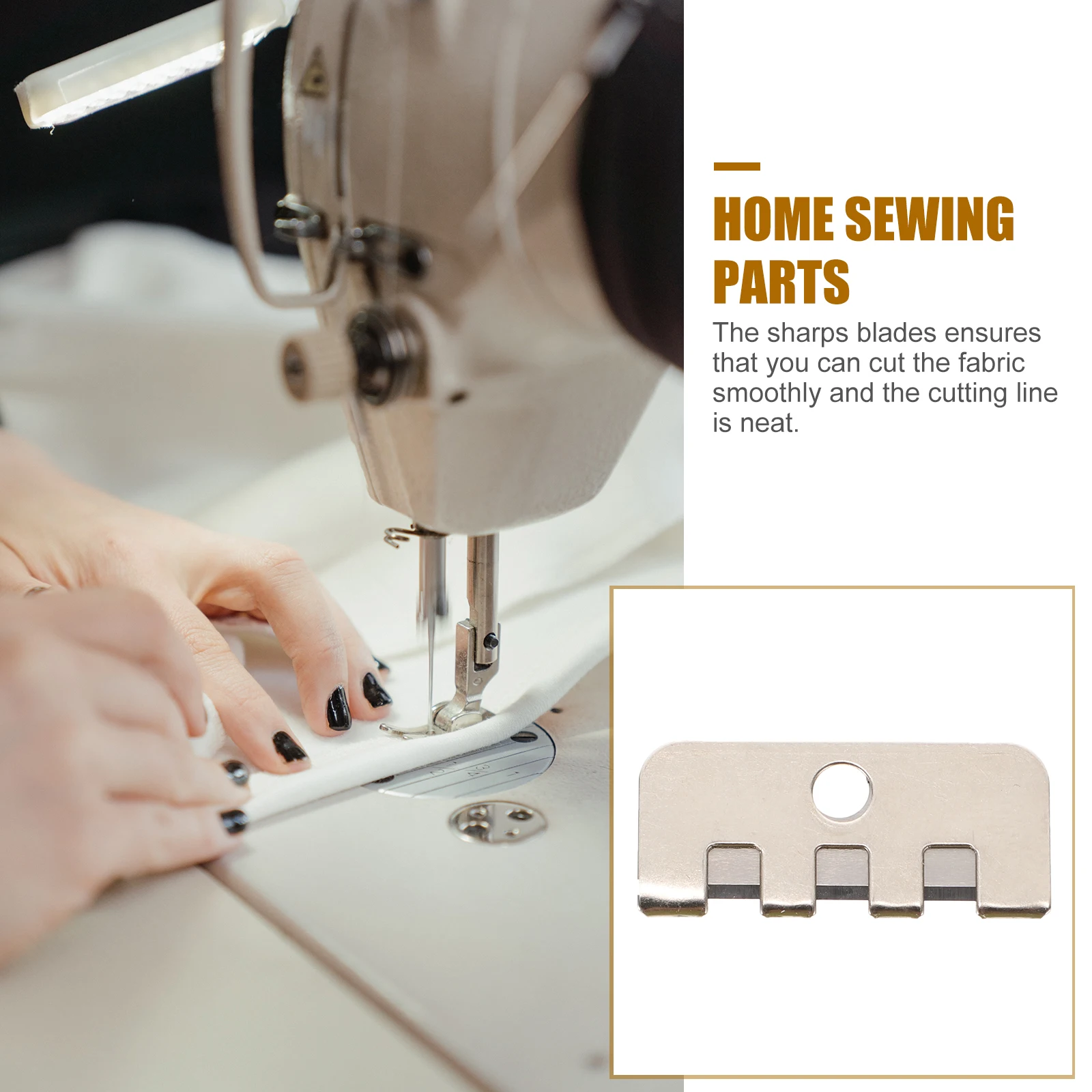 

2Pcs Upper and Lower Knives Overlock Blades Replacement Sharp Serger Blades Set for Precise Fabric Cutting Sewing Machine Parts