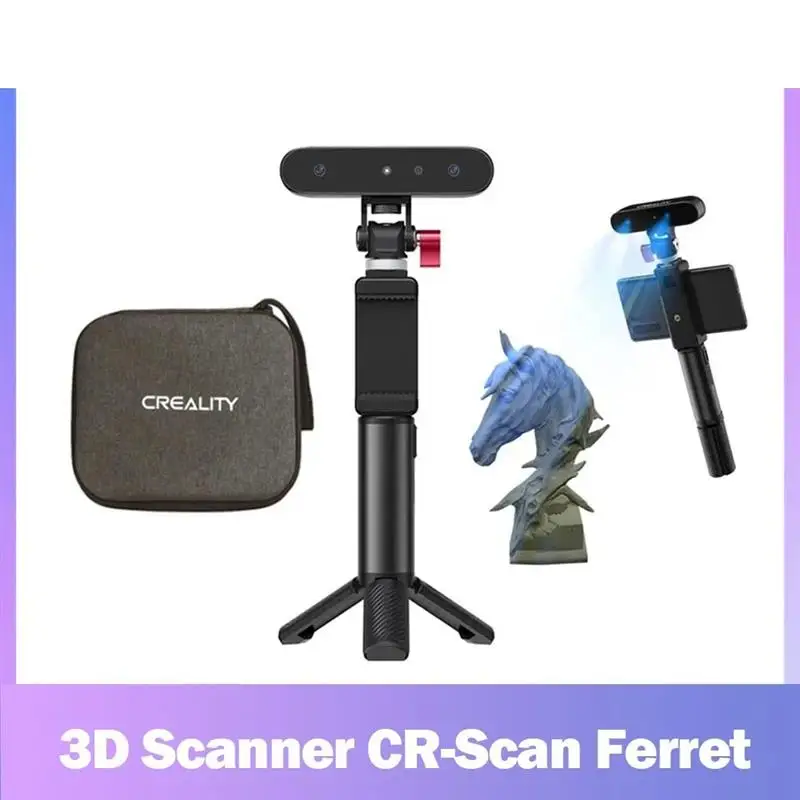 Top CR-Scan Ferret 3D Scanner Handheld 30fps Scan Speed Dual Mode Scanning 105g Asic Chipset High-accuracy Mode