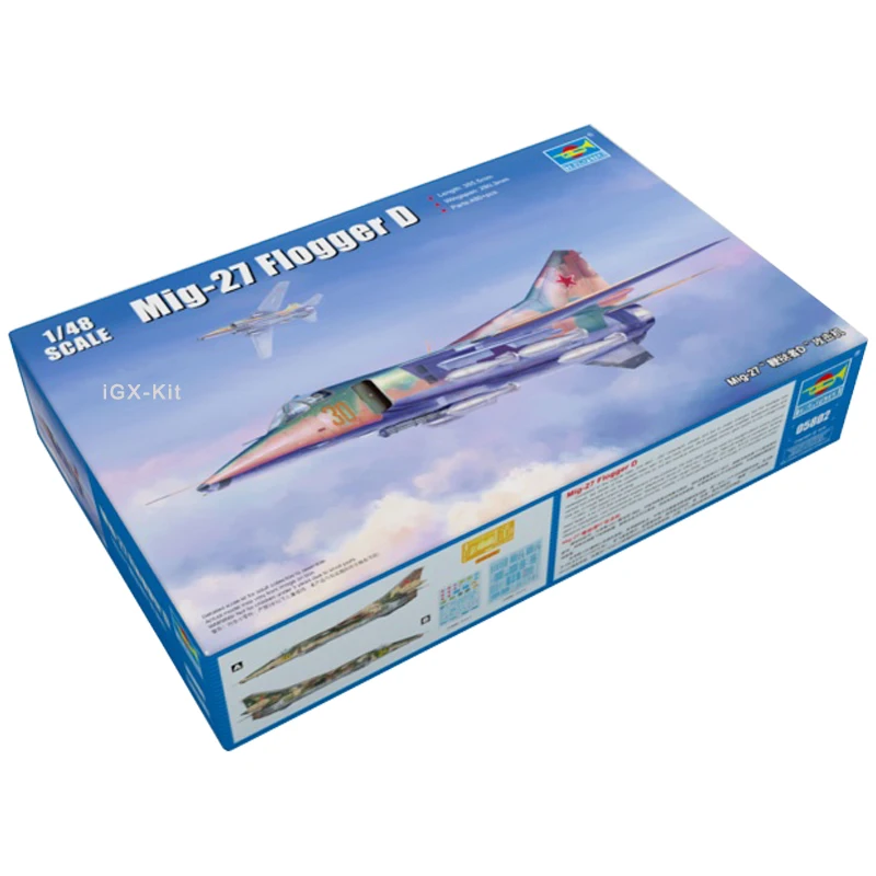 

Trumpeter 05802 1/48 Russian Mig27 Mig-27 Flogger D Attack Aircraft Jet Plane Plastic Assembly Toy Gift Model Toy Building Kit