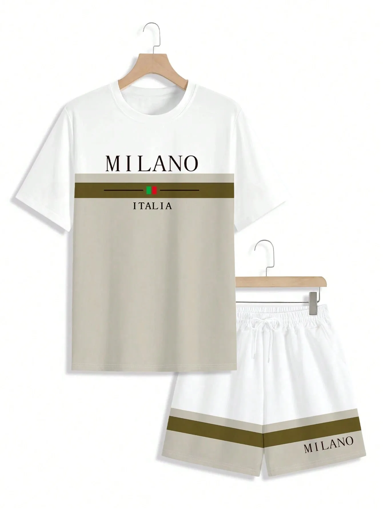 

Новый летний мужской комплект 2026: шорты и футболка с 3D-принтом букв – уличный повседневный стиль, комфортный и мягкий