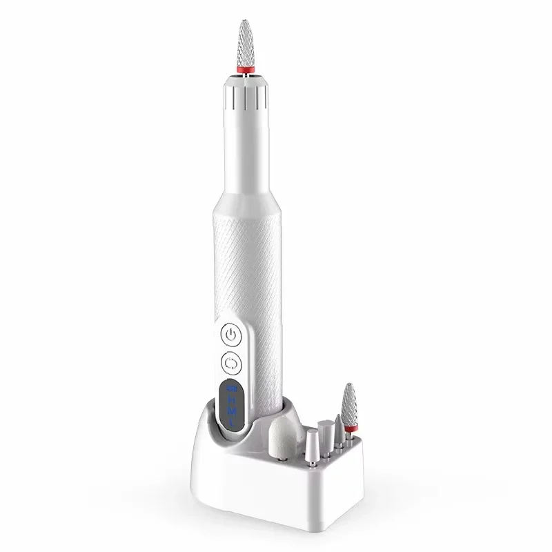 Electric Nail Drill Machine, 2-in-1 Portable Nail File & Buffer for Home Manicure Pedicure