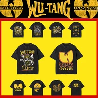 Camiseta Hipster de algodón, camisetas de manga corta con cuello redondo, camisetas de años 90 para hombres, ropa de verano con abeja Wu Clan T-tangs