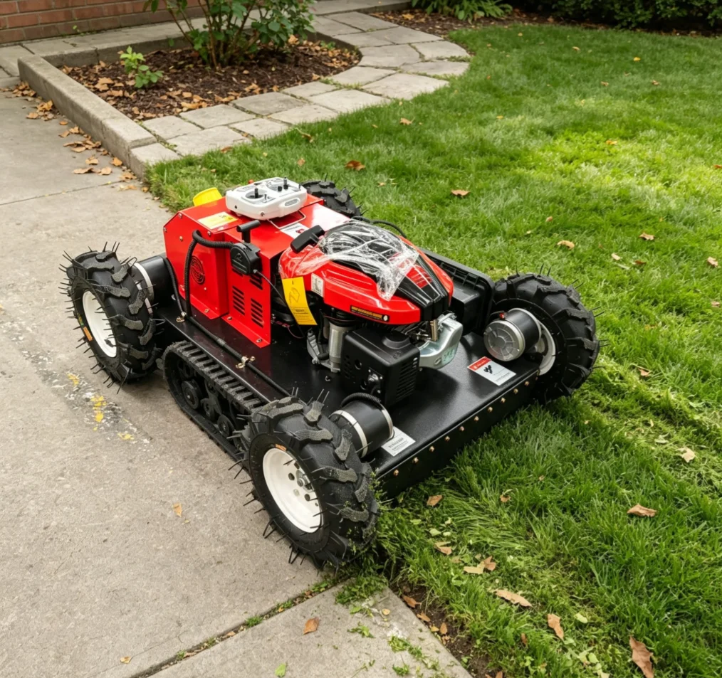 Lawn Mower Remote Control Four Wheel Walking Intelligent Slope Lawn Mower For Orchard Hillside Weeding