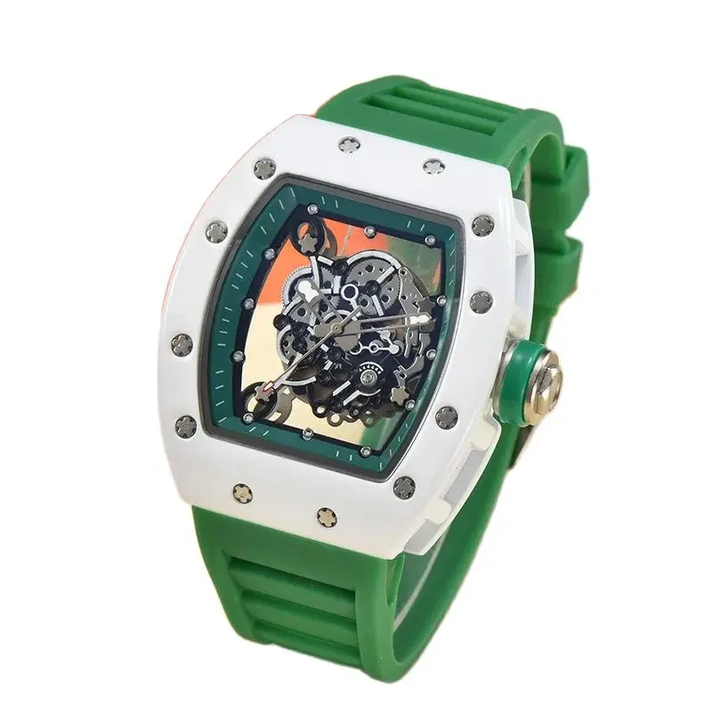 New skeleton personality tiger head watch ceramic oil mechanical movement unisex watch