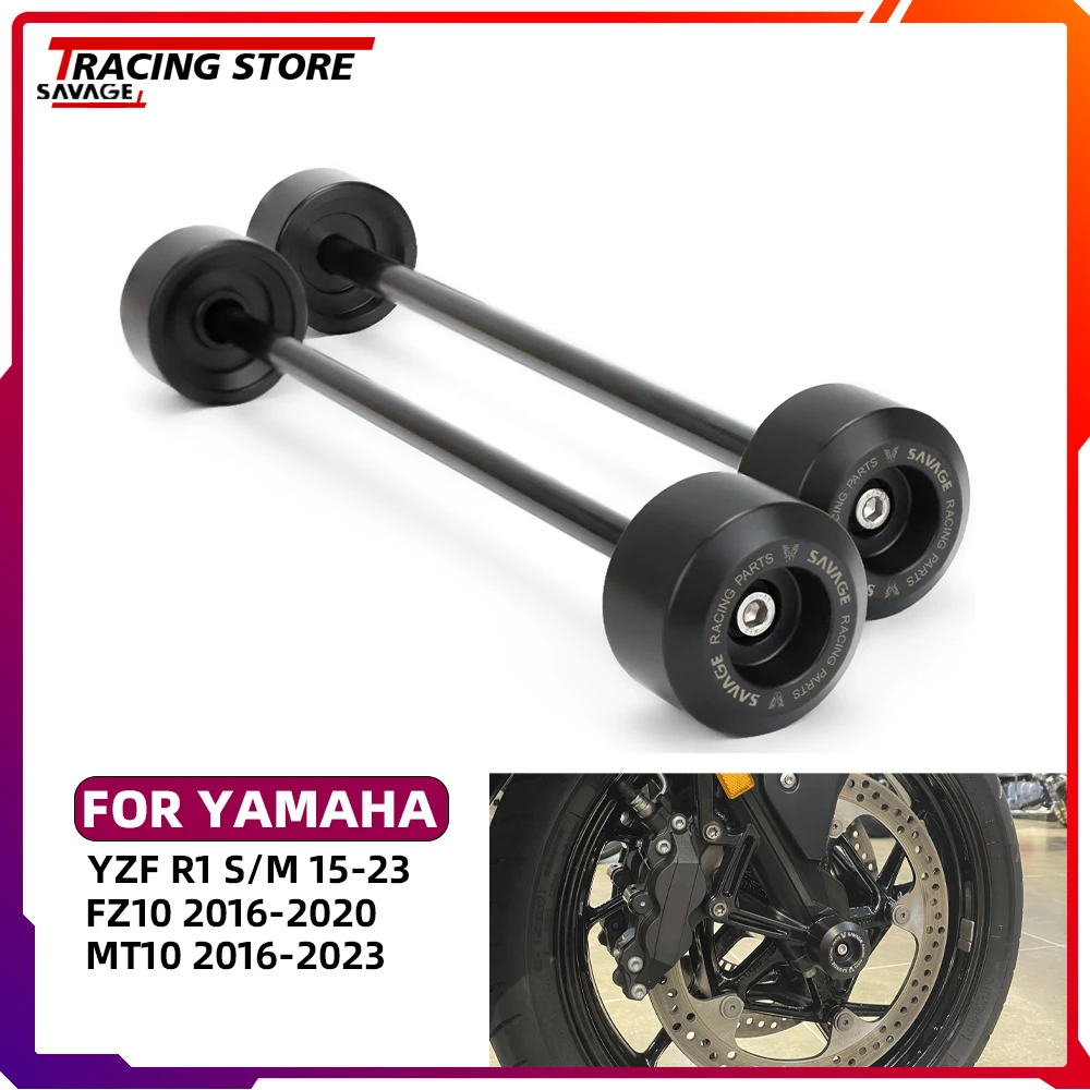 

2024 R1 Front Rear Axle Fork Crash Sliders For YAMAHA MT10 FZ10 YZF R1 R1M R1S Motorcycle Protector Wheel Hub Anti-Collision