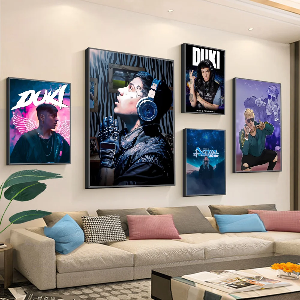 D-duki Rapper Poster Movie Sticky Posters Retro Kraft Paper Sticker DIY Room Bar Cafe Aesthetic Art Wall Painting