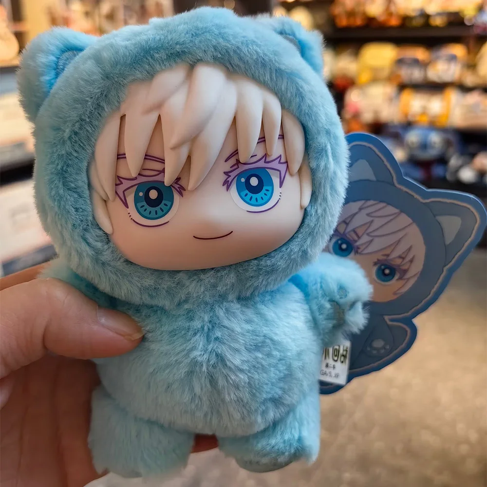 ตุ๊กตาหน้าต่างแบบไวนิลจากอนิเมะ Jujutsu Kaisen รุ่น Labubu ของเล่นติดกระเป๋าเป้สะพายหลัง ของขวัญคริสต์มาส ตุ๊กตาและอุปกรณ์เสริม