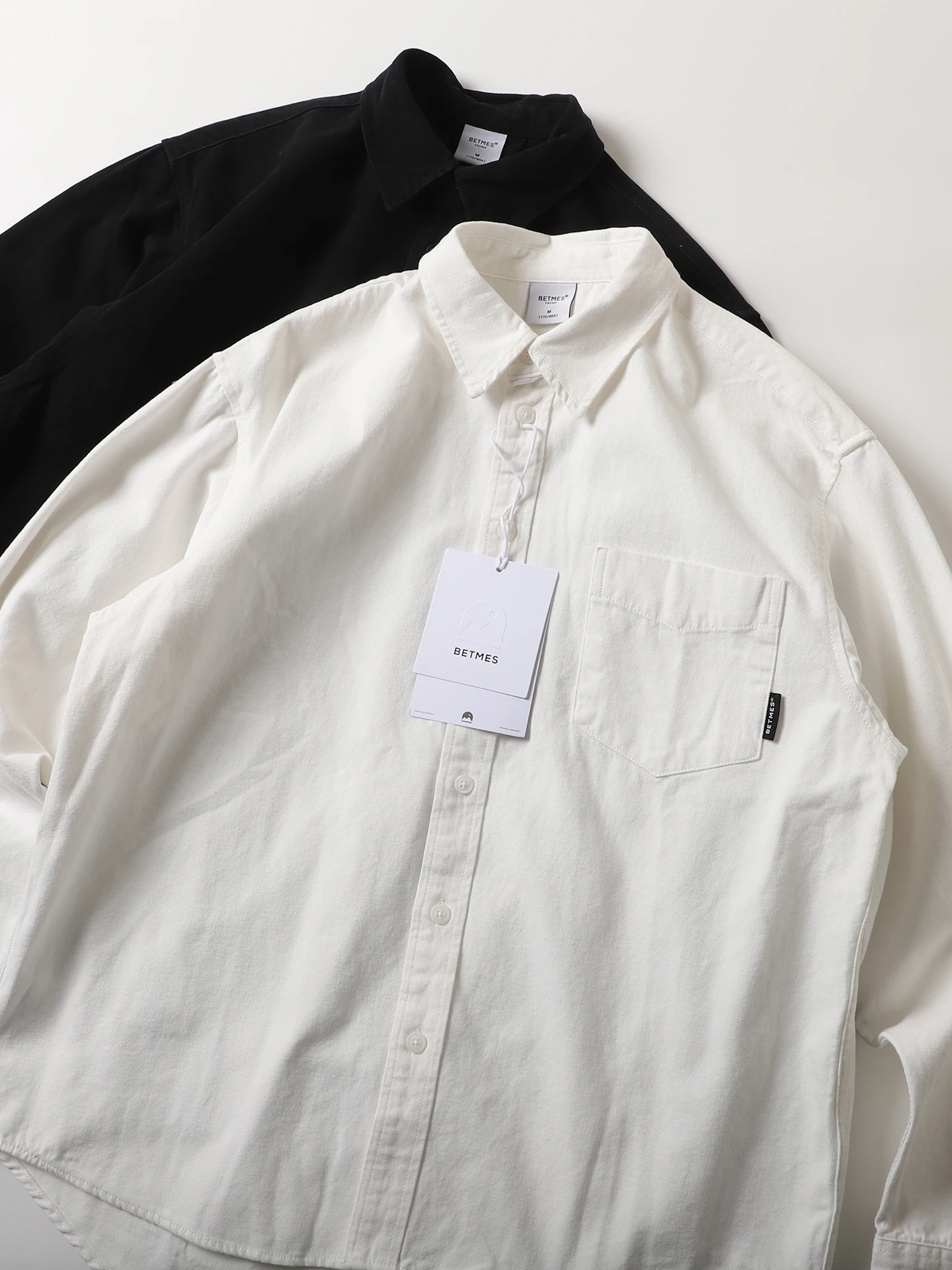 

Quali Japanese Sle Retro Pure Cotton Long Sve Men's irt Casual Loose Fit Turn-down Collar Faionable Outerwear