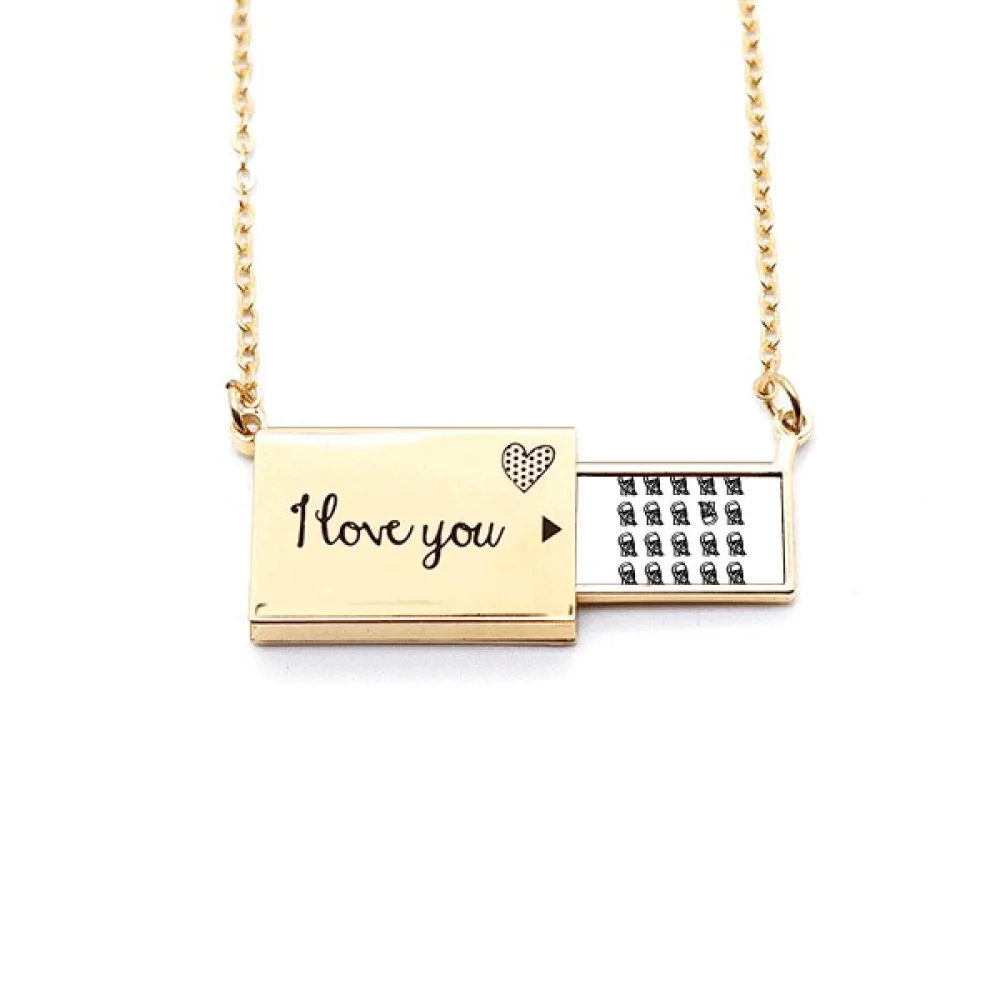 America President Person Biden Manage Special Letter Envelope Necklace Pendant Jewelry