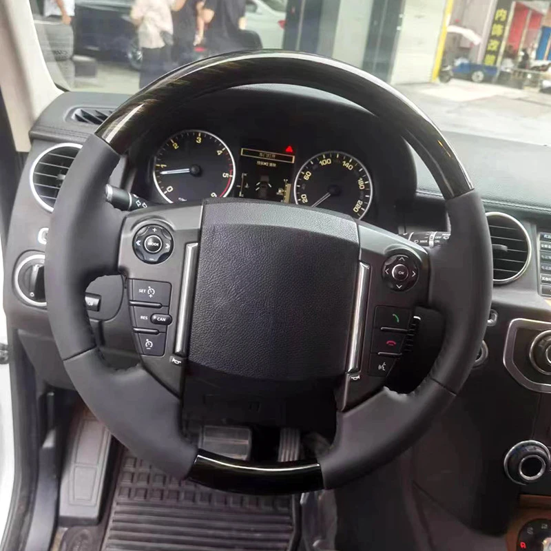 For Land Range Discovery 4 Freelander 23 Modified Carbon Fiber Heating Leather Steering Wheel For Off Road Use With
