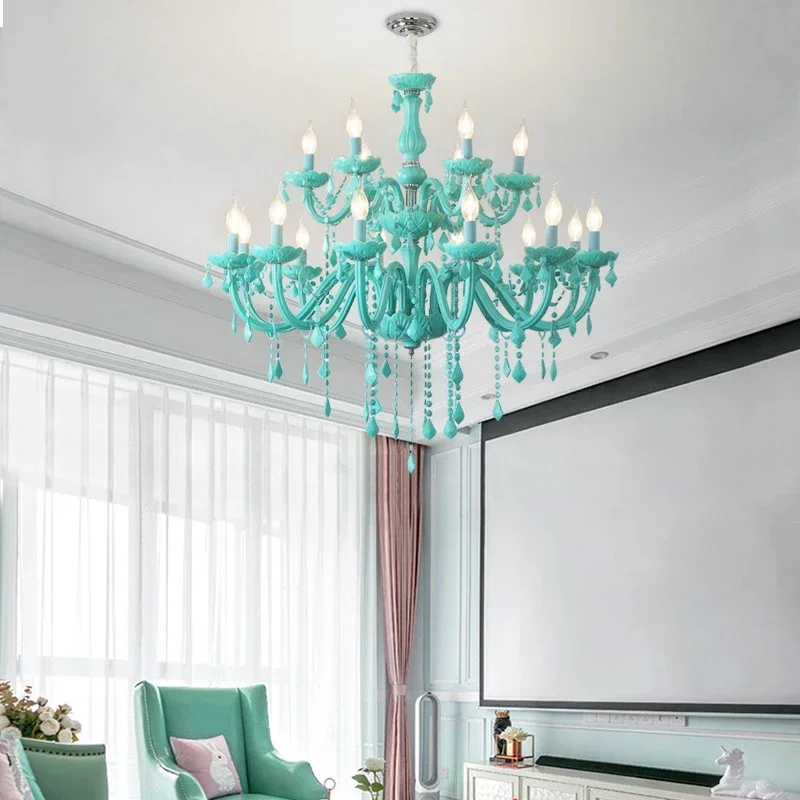 European Crystal Chandelier Luxury Art Children's Room Living Room Restaurant Bedroom Cafe Clothing