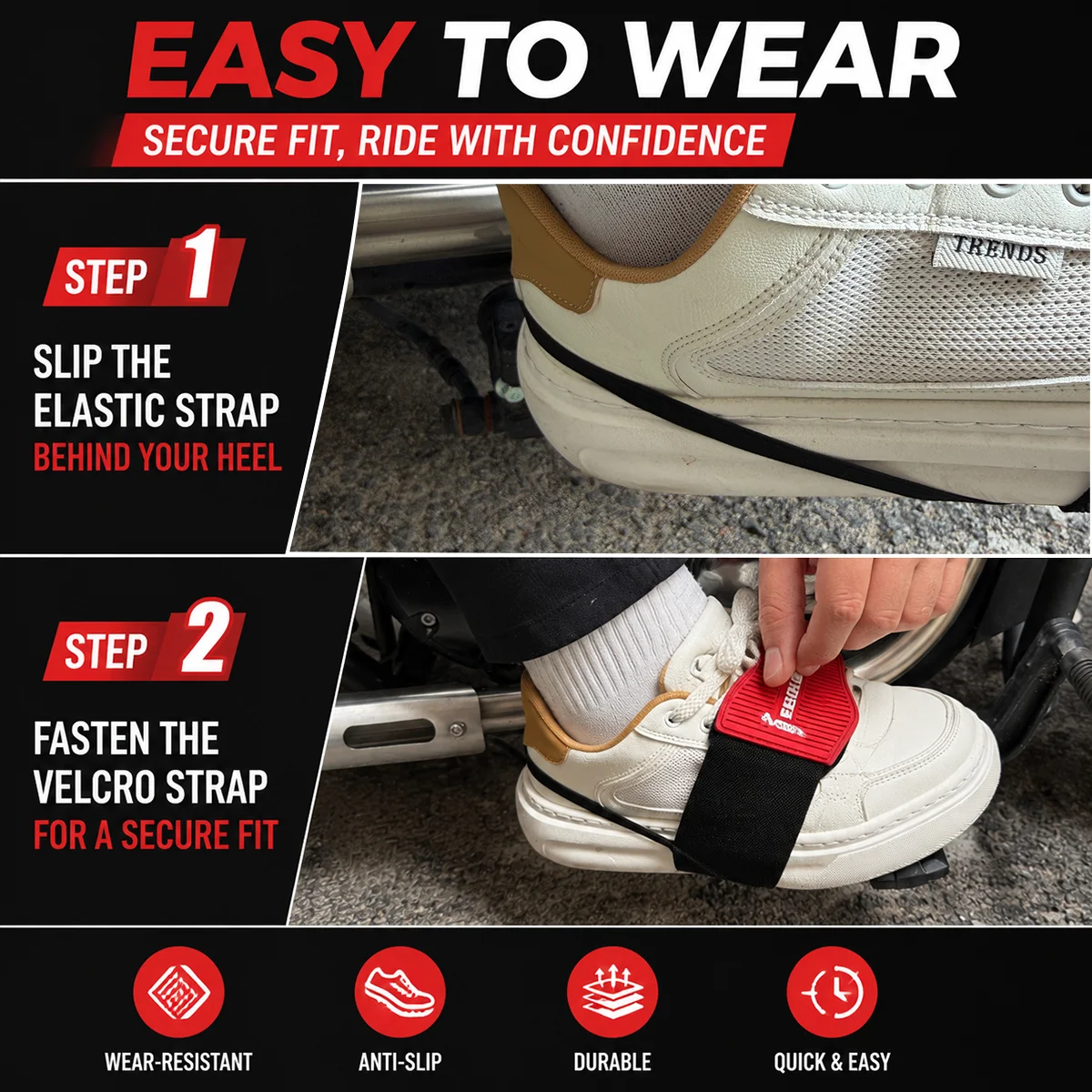 Picture 5: Motorcycle Gear Shifter Shoe Protector Shift Pad Boot Cover Anti-Scratch Riding Accessories Protector Calzado Moto Universal