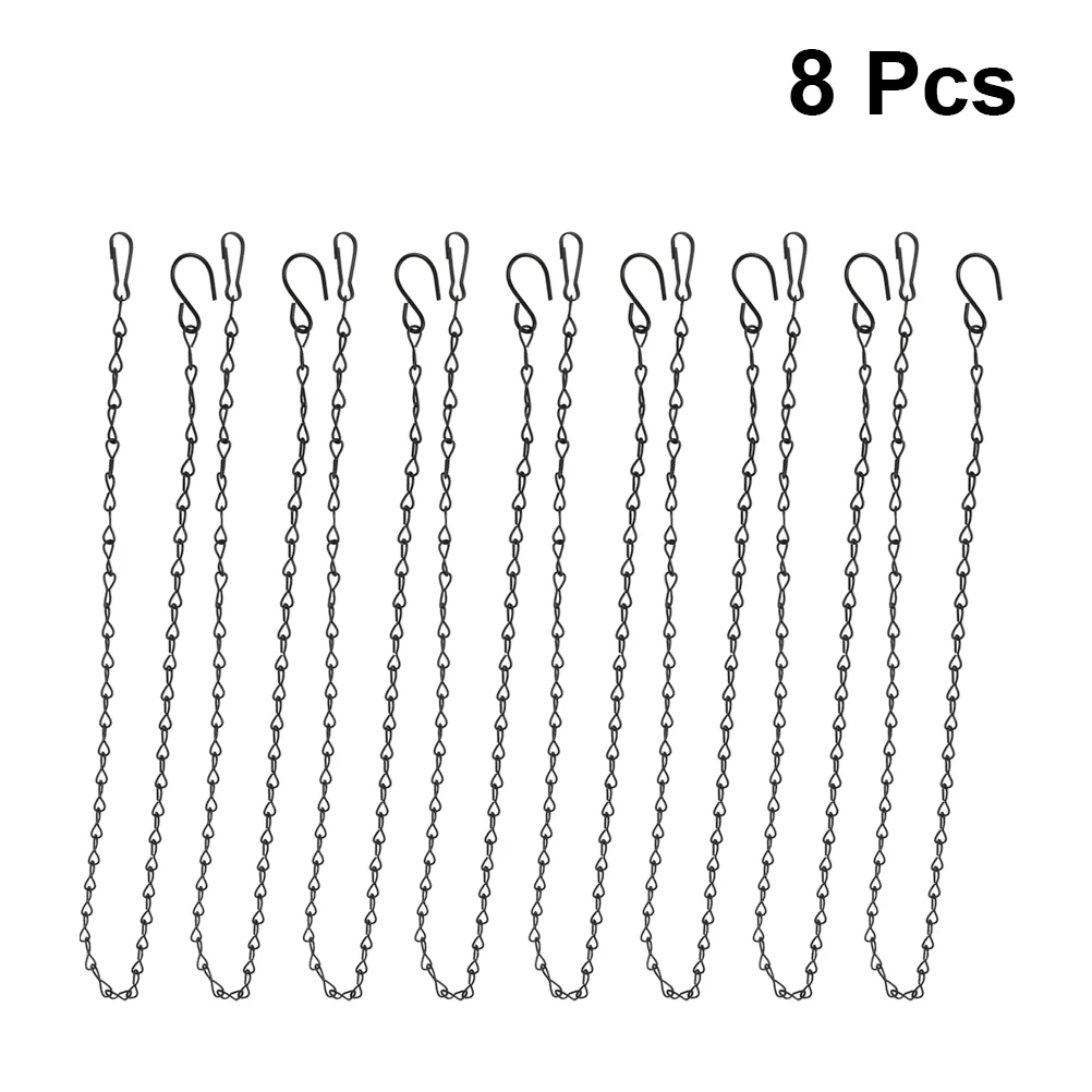

8Pcs 35 Inch Flower Basket Hanger Chain Heavy Duty Iron Hanging for Planters Bird Feeders Lanterns Ornaments Up to 10Kg
