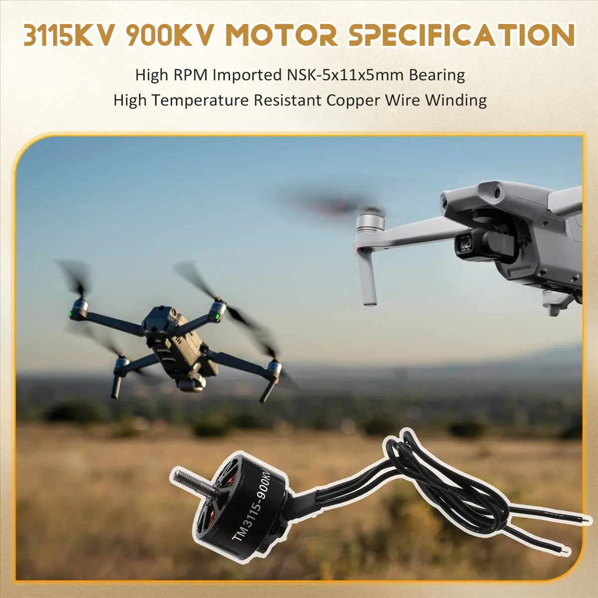 4Pcs 3115 900KV 3-6S Brushless Motor for RC Multirotor X-Class FPV Cinelifter Taurus X8Pro Protek60 FPV Camera Kit Done