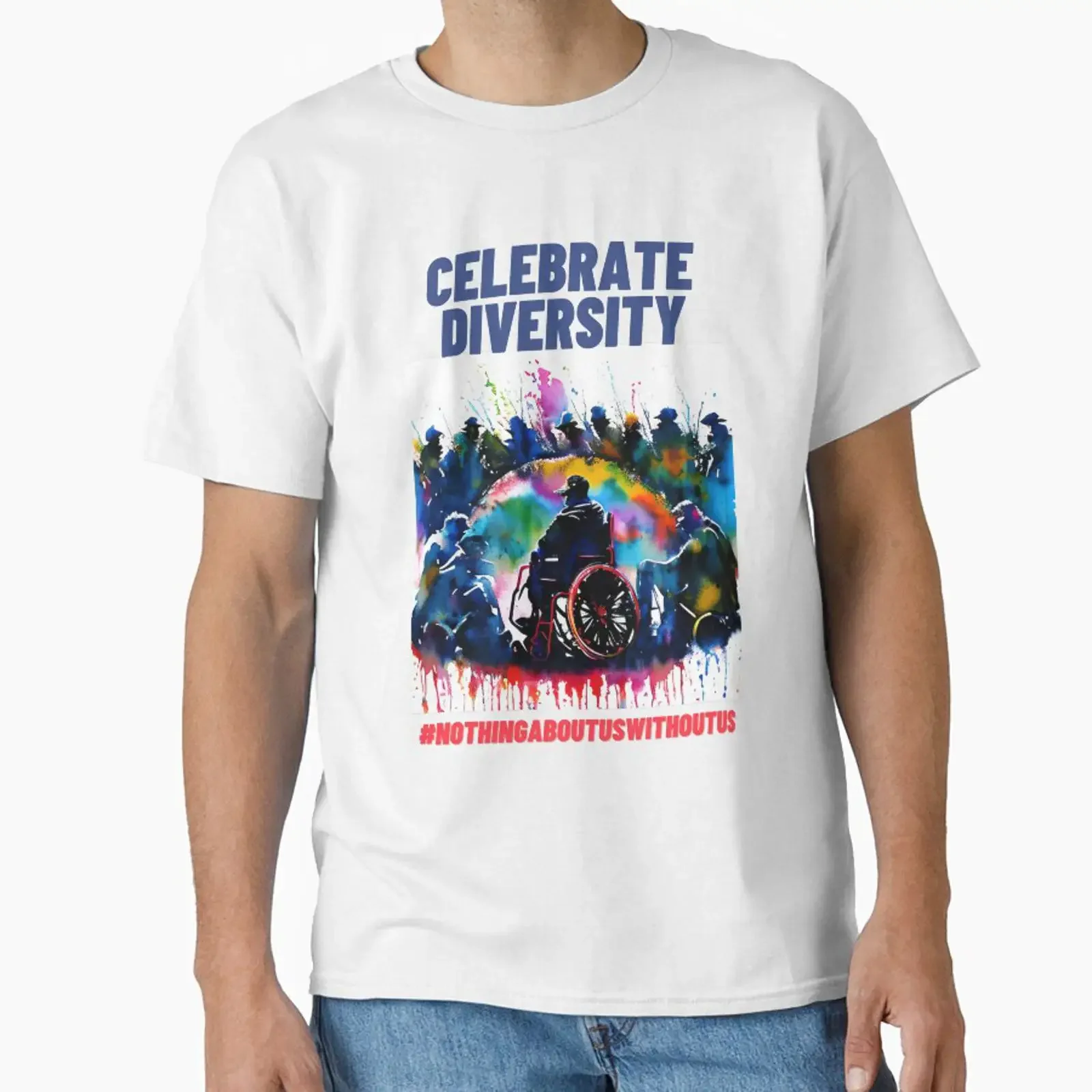 International Day of Persons with Disabilities Classic T Shirt vintage Washed Casual homme graphic Stylish designer clothes
