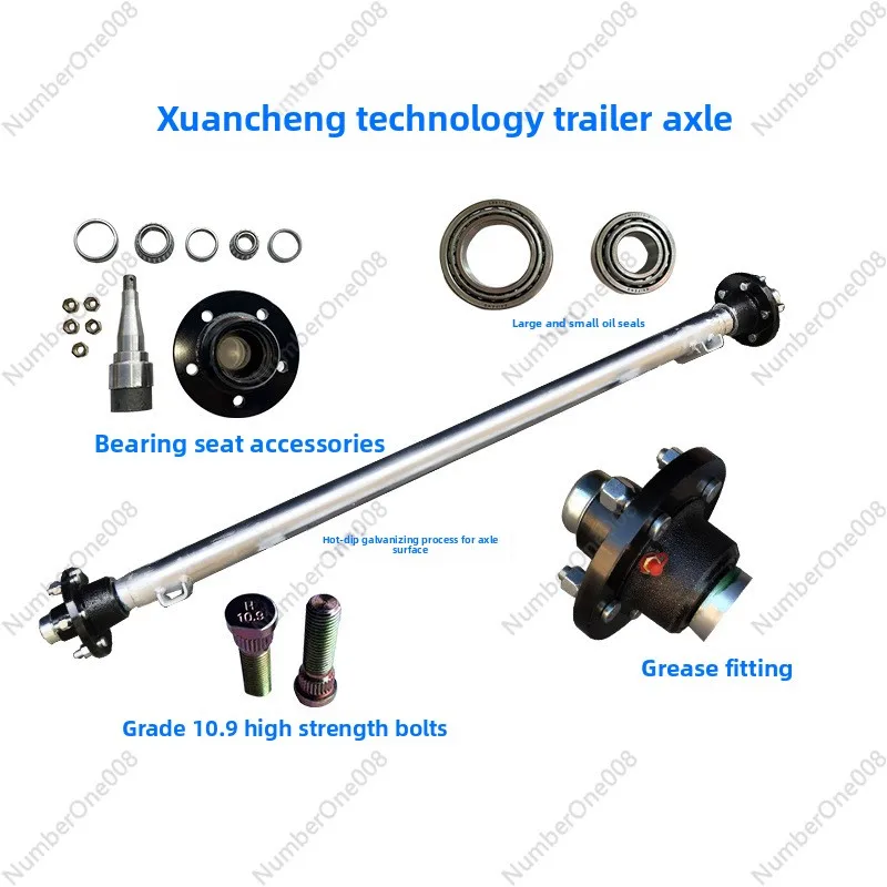 محور المقطورة مع مجموعة الفرامل، محور التواء عالي التحمل للمنزل المتنقل، القافلة، مقطورة القارب وشاحنة الطعام، توريد المصنع #5