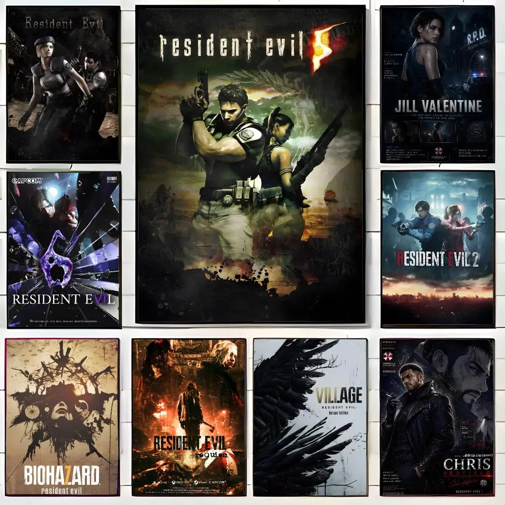 Horror Game R-Resident Evil Poster Wall Art Print Decorative Mural Home Decor Gift Unframed
