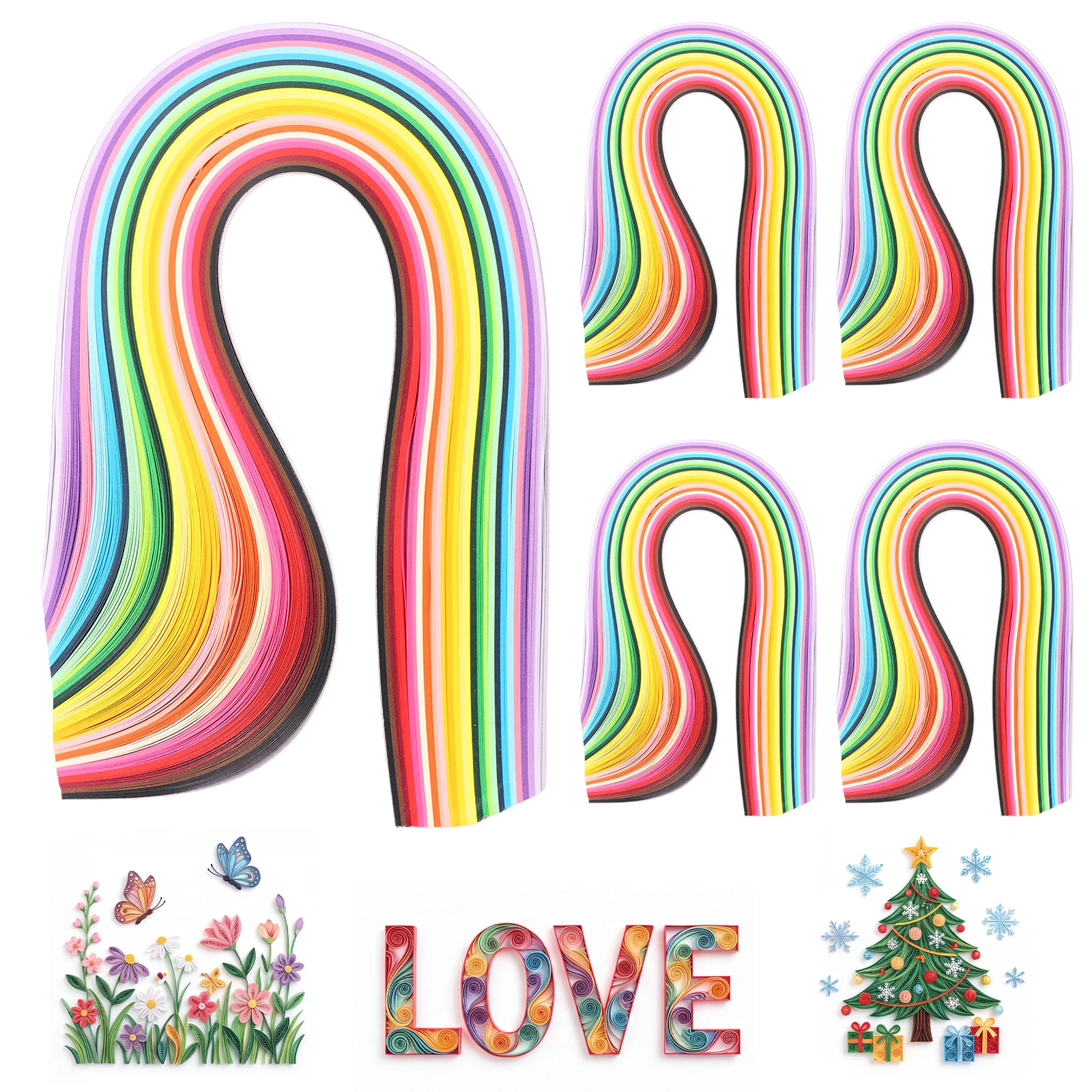 26 Colors Quilling Paper Strips Set Mixed Color DIY Decoration Gift Gradient Craft Paper Origami Craft DIY Quilling Tools