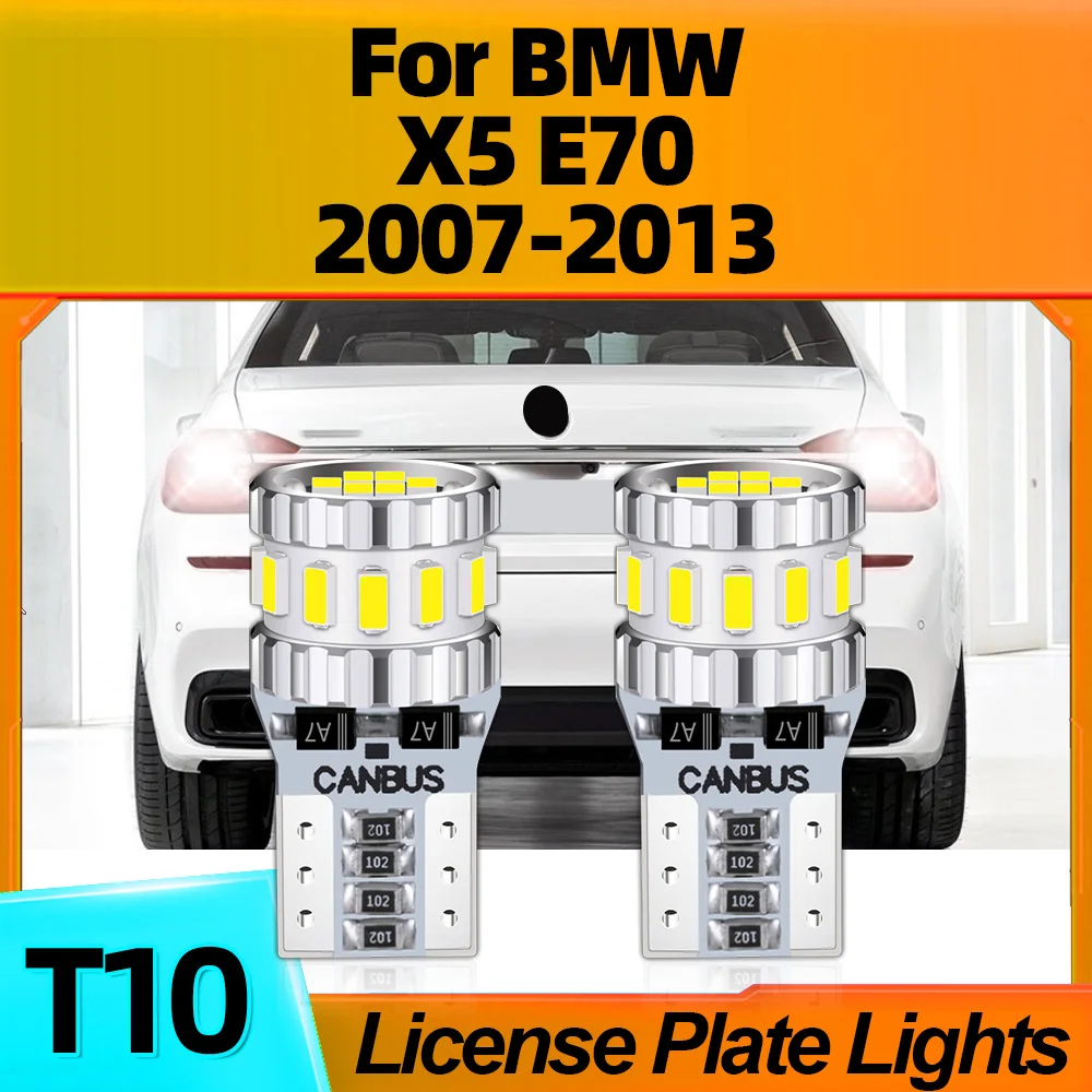 

2Pcs Quick Start LED License Plate Lights Bulbs W5W Canbus No Error T10 6000K For BMW X5 E70 2007 2008 2009 2010 2011 2012 2013