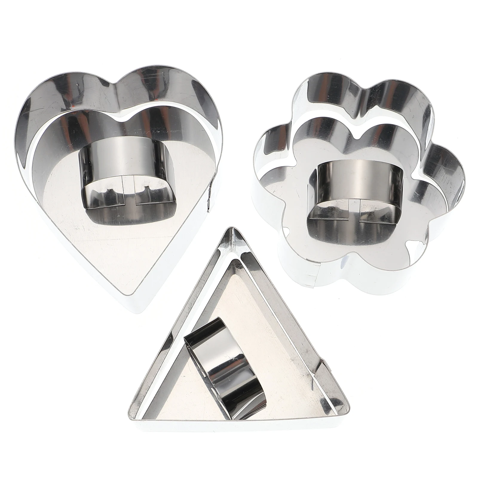 

3 Sets Biscuit Molds Stainless Steel Cookie Cutters Lightweight Baking Tools Cake Making DIY Kitchen Accessories