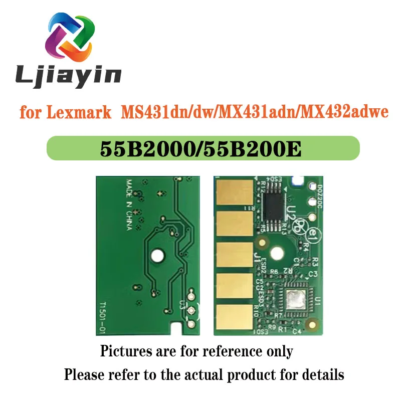 55B2000/55B200E 3K EUR toner cartridge chip for Lexmark MS431dn/dw/MX431adn/MX432adwe/MS331dn/MX331adn