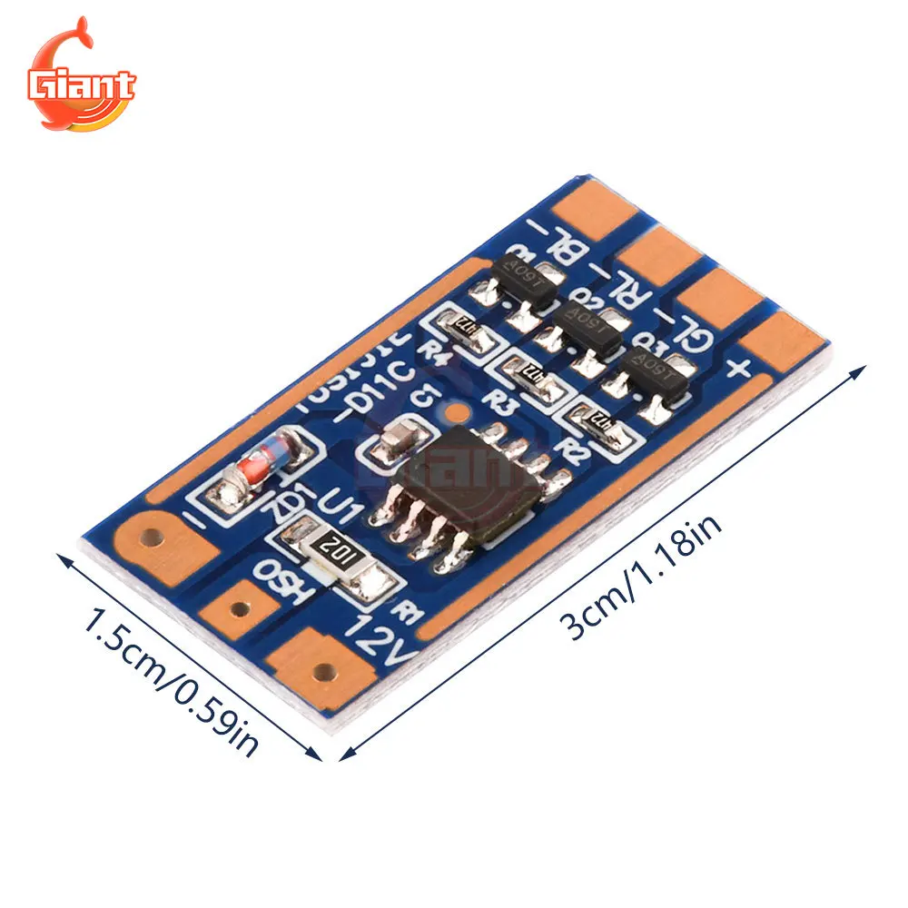 DC5-12V RGB Flash Module Light Control Circuit Board 11 Modes Button Switch Color Lamp Modulehigh Current Drive Circuit Board