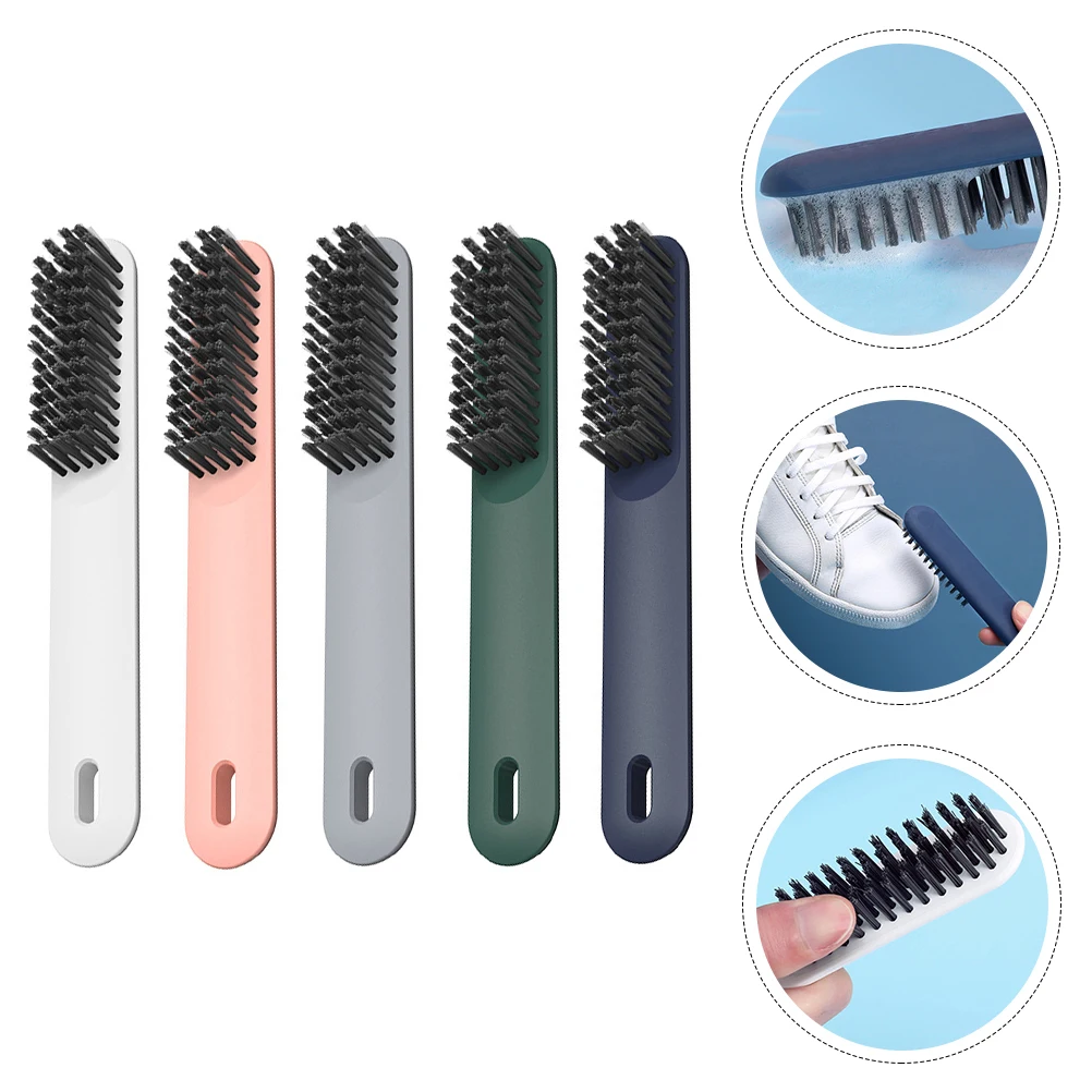 

5 Pcs Cleaning Brush Shoe Scrubber Soft Bristles Travel Laundry Bath Tub Floor Household Kitchen Plastic
