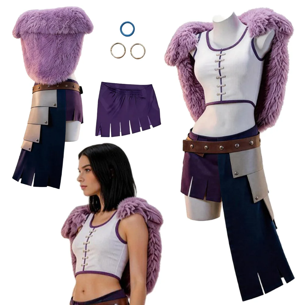 

Pirate Nico Robin Cosplay Fantasy Purple Suits Anime Pirate Women Costume Disguise Halloween Adult Female Roleplay Outfits