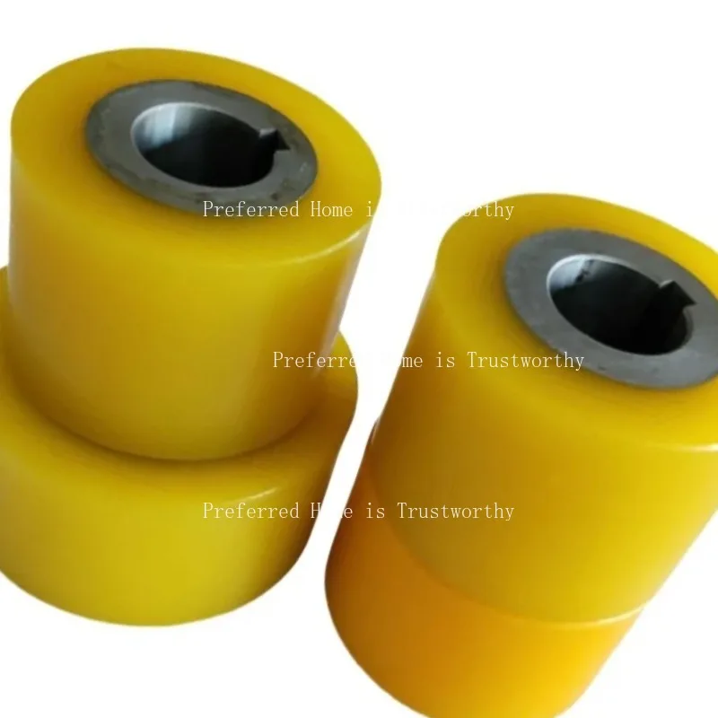 Suitable for Wood Stringing Machine Rubber Feed Wheel, Conveying Pressure Roller, Round Rod Machine Rubber Wheel, 1PC
