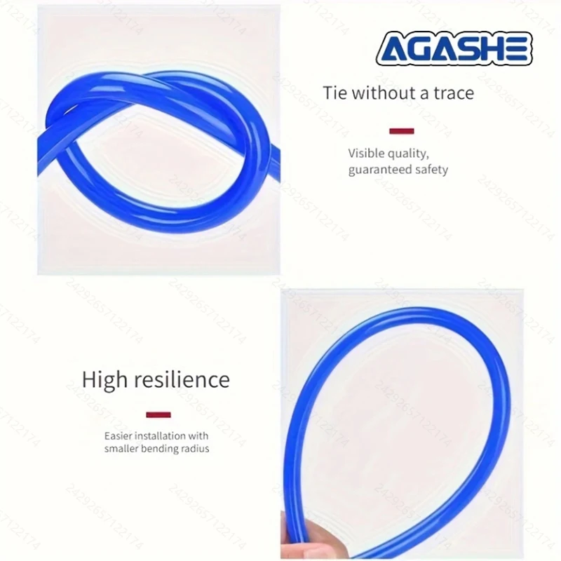 AGASEH 1 قطعة خرطوم ضاغط الهواء مع موصل سريع (الاتحاد الأوروبي 3 في 1 مع واقي زنبركي)، خرطوم هواء PU معزز مرن 10/20/30 م 8*5 م #5