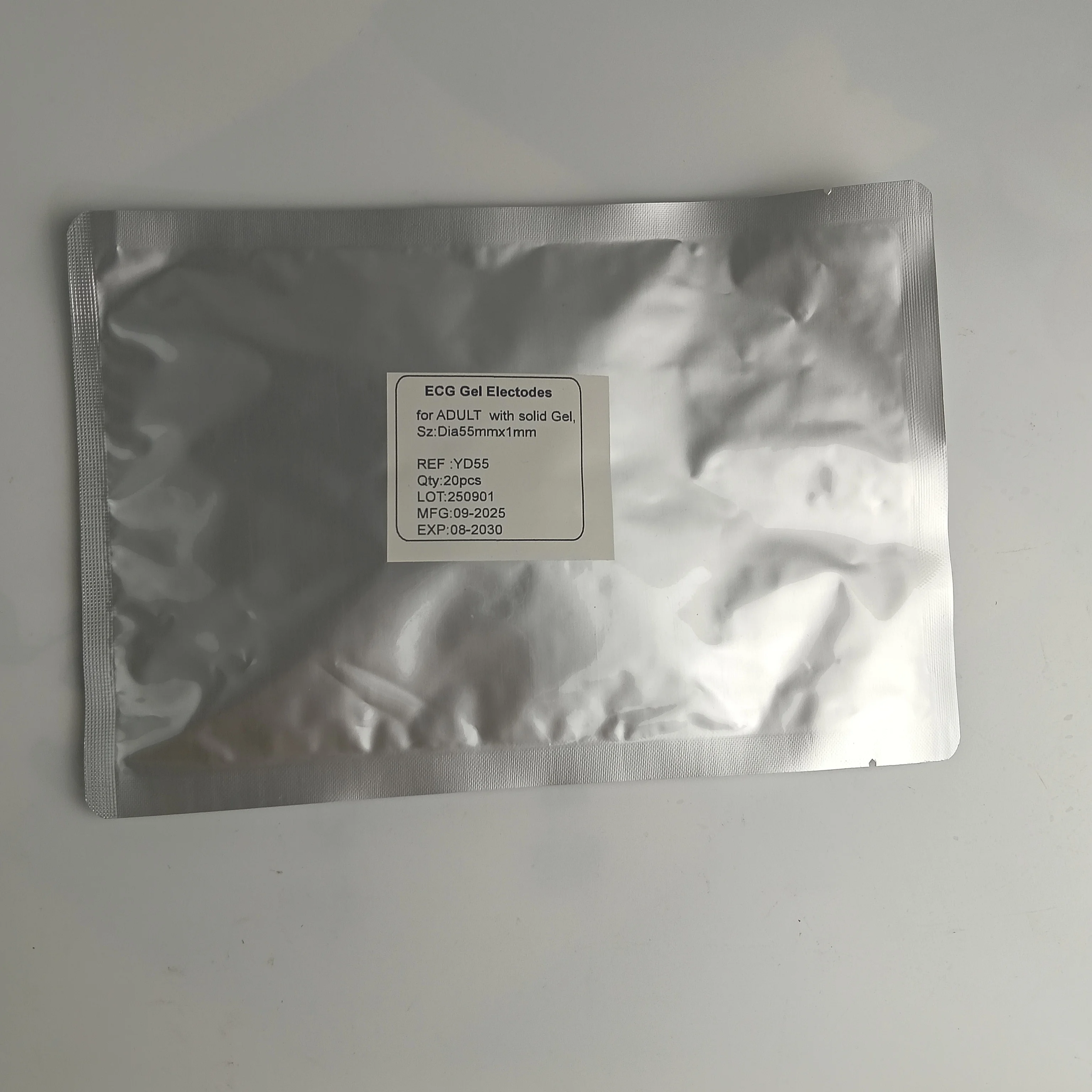 Snap Button ECG Electrodes - 20pcs Disposable Monitor Electrode Pads