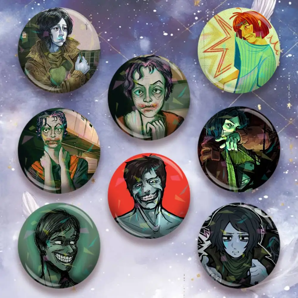 No Im Not a H-Human  Icon Badge Handmade Tinplate Brooch for Chest Ornament Gifts Easter decorations