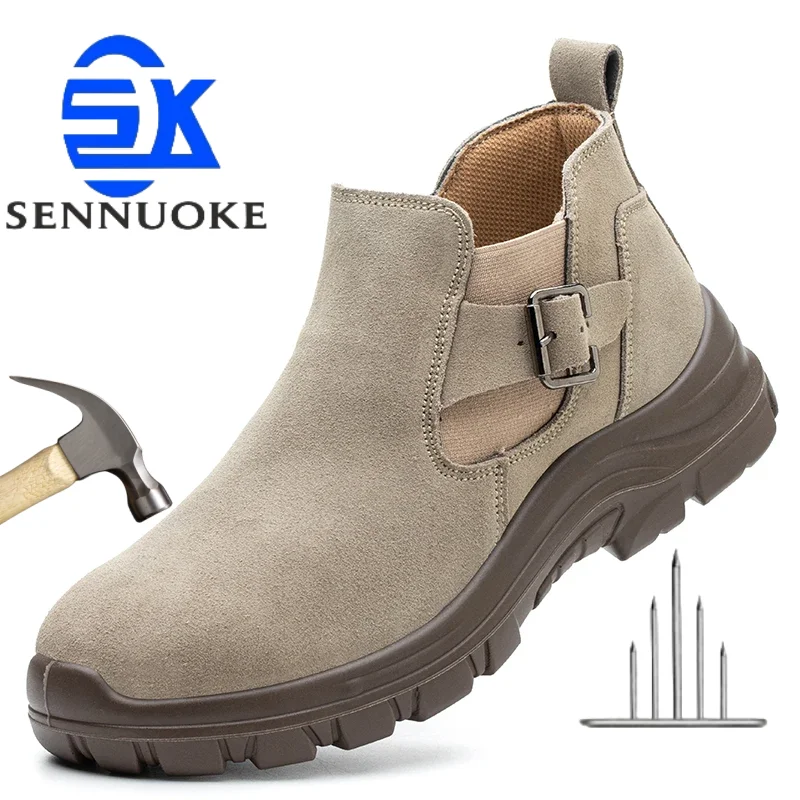 Fashion Safety Shoes Steel Toe Shoes Men  Work Sneakers safety Tennis  Industrial  Protection for the Feet Original